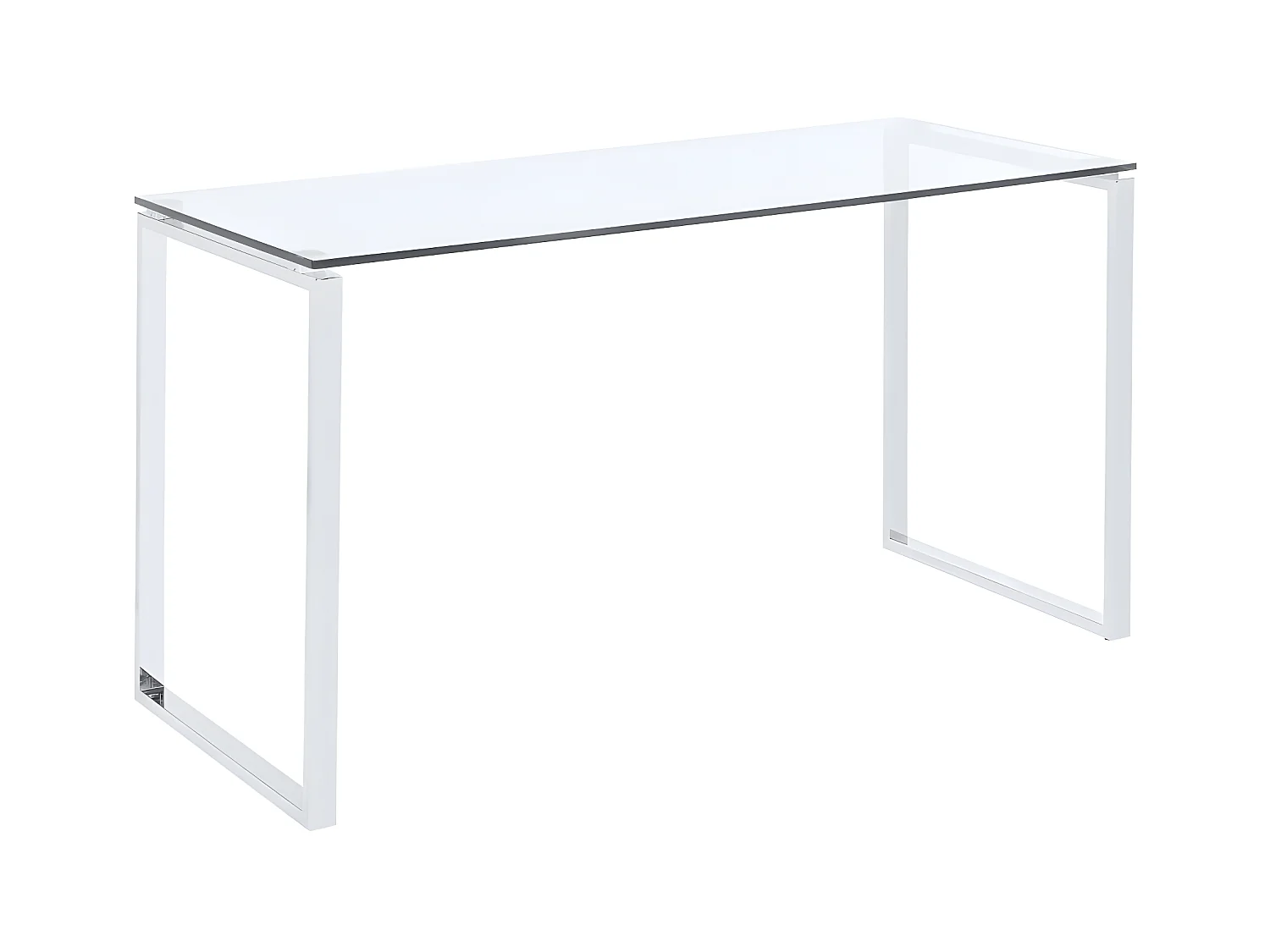 Bureau FREYA - Verre trempé & métal chromé