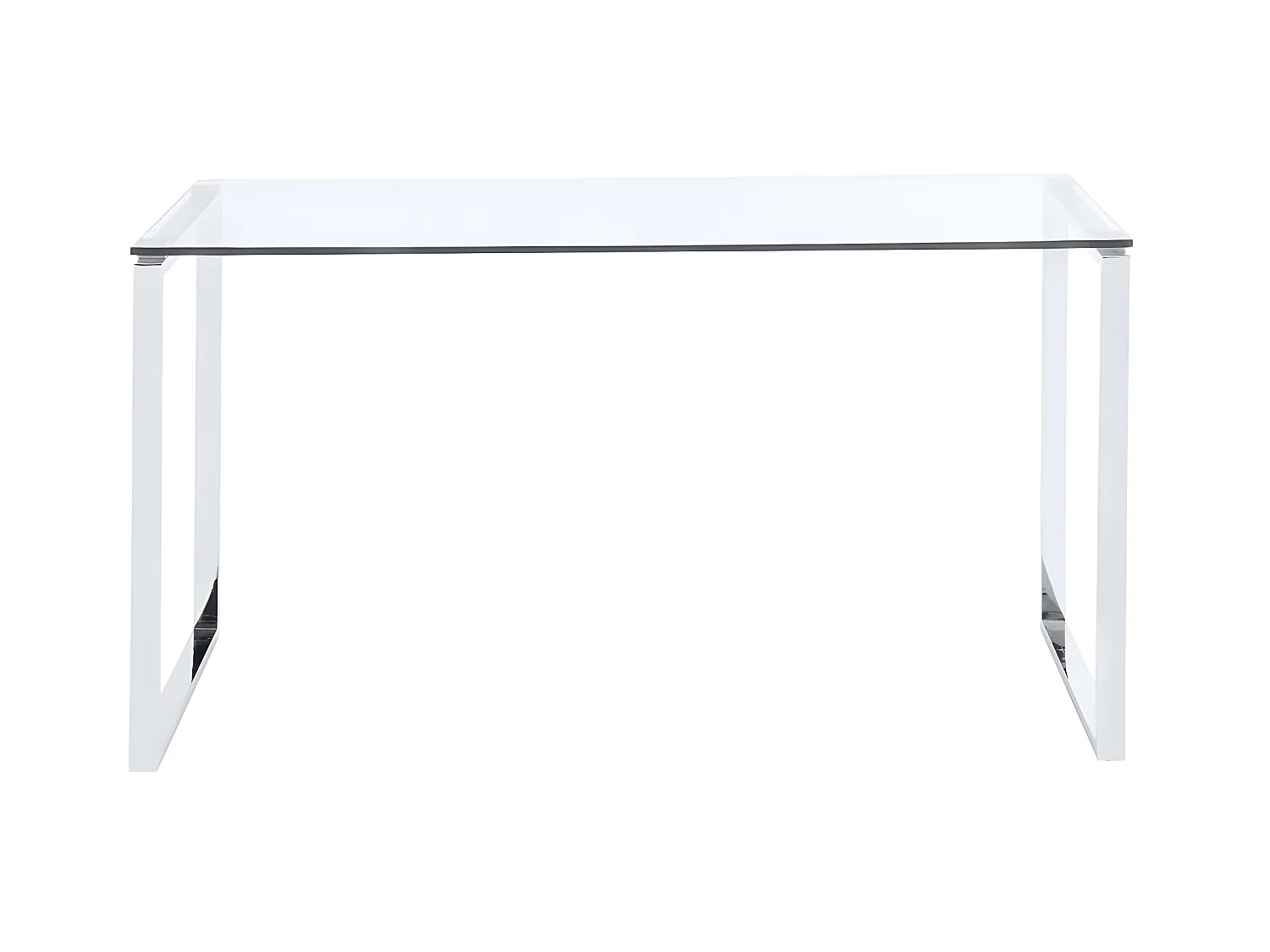 Bureau FREYA - Verre trempé & métal chromé