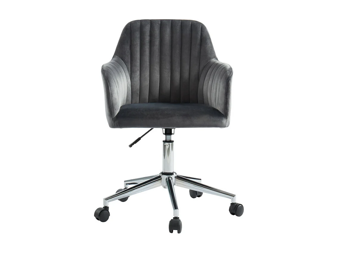 Sedia ufficio altezza regolabile in Velluto Grigio - ELEANA