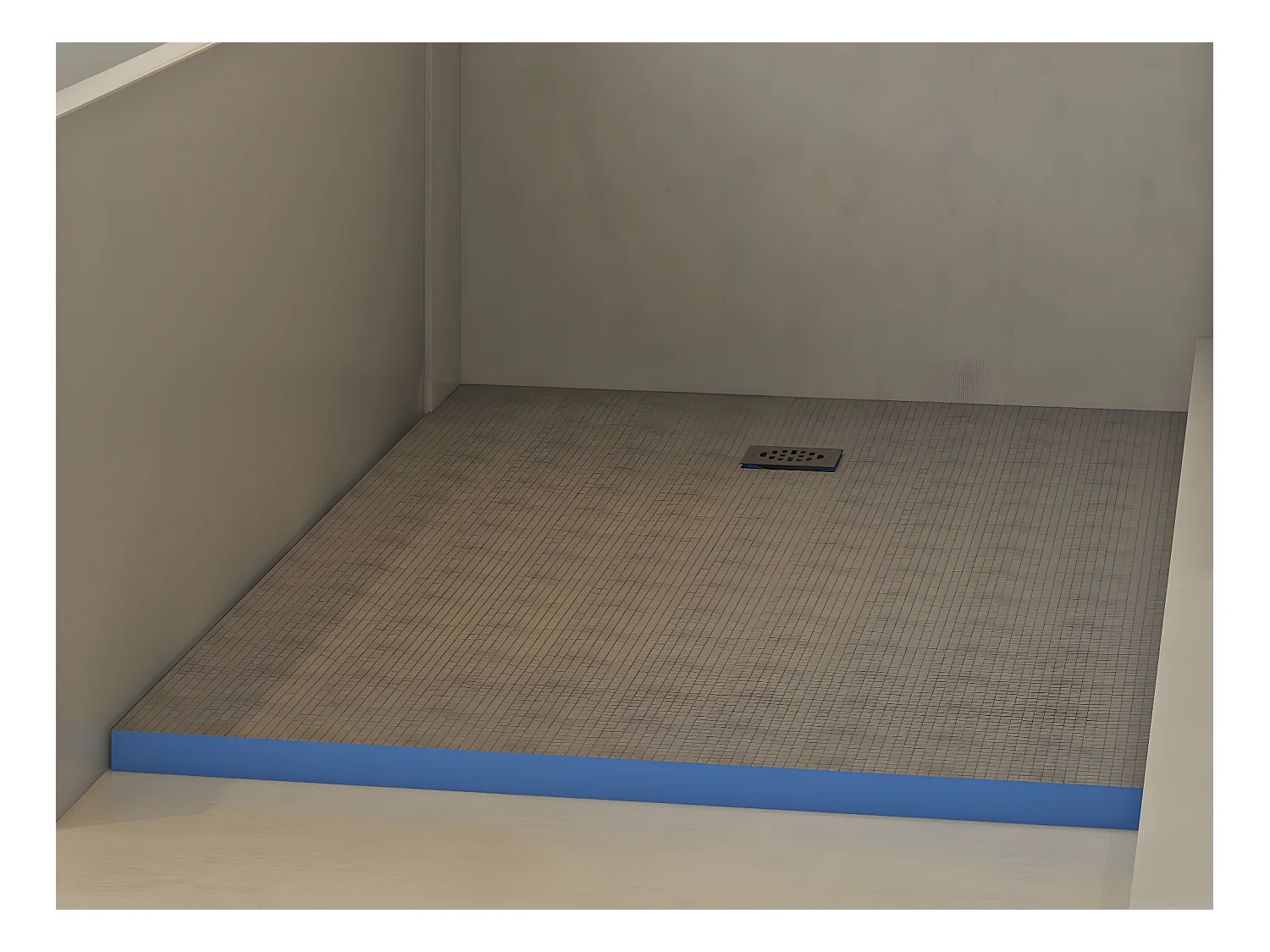 Receveur à carreler en polystyrène extrudé re-découplable avec siphon - 180 x 90 x 4 cm - DELOS