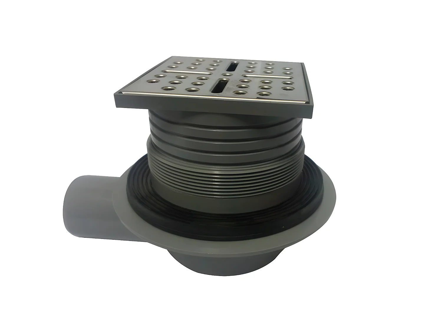 Receveur à carreler en polystyrène extrudé re-découplable avec siphon - 180 x 90 x 4 cm - DELOS