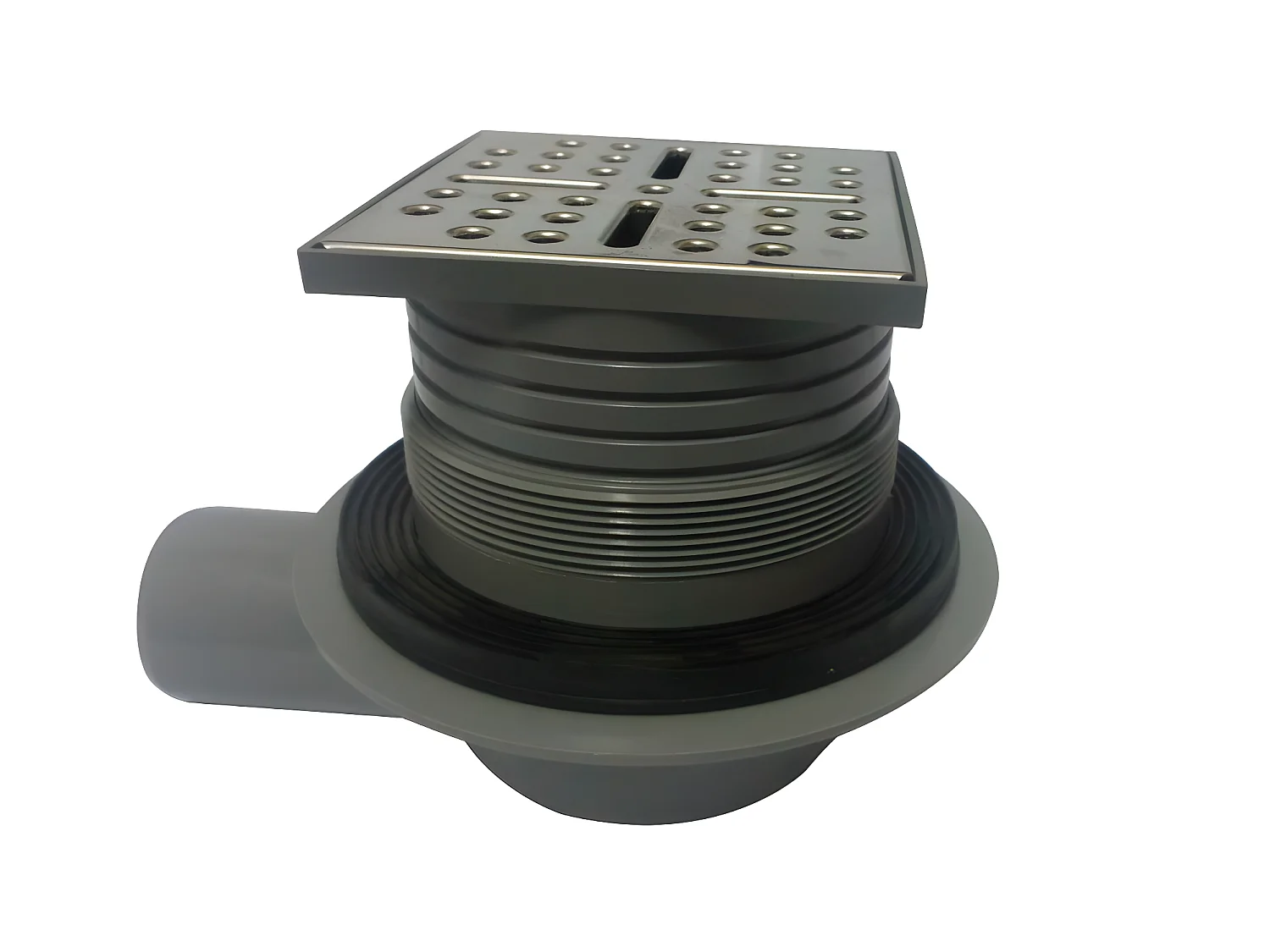 Duschtasse zum Selbstgestalten - nachschneidbar - extrudiertes Polystyrol - mit Siphon - 180 x 90 x 4 cm - DELOS