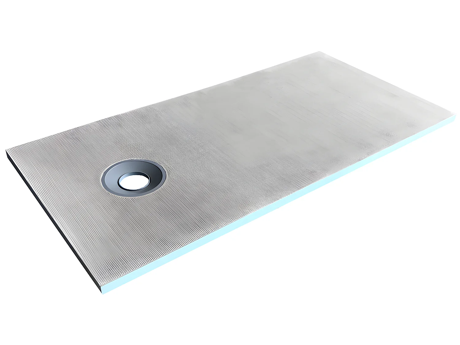 Receveur à carreler en polystyrène extrudé re-découplable avec siphon - 180 x 90 x 4 cm - DELOS