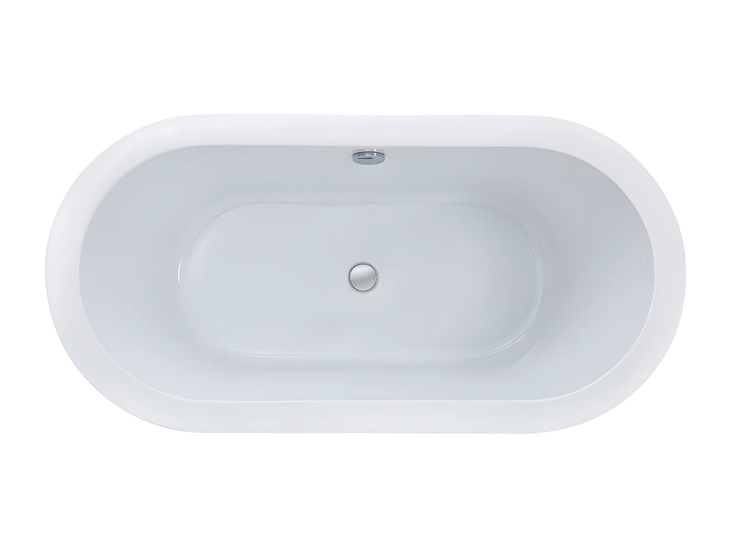 Baignoire îlot - 178L - 149 x 75 x 58cm - Blanche - Acrylique - ADRINA