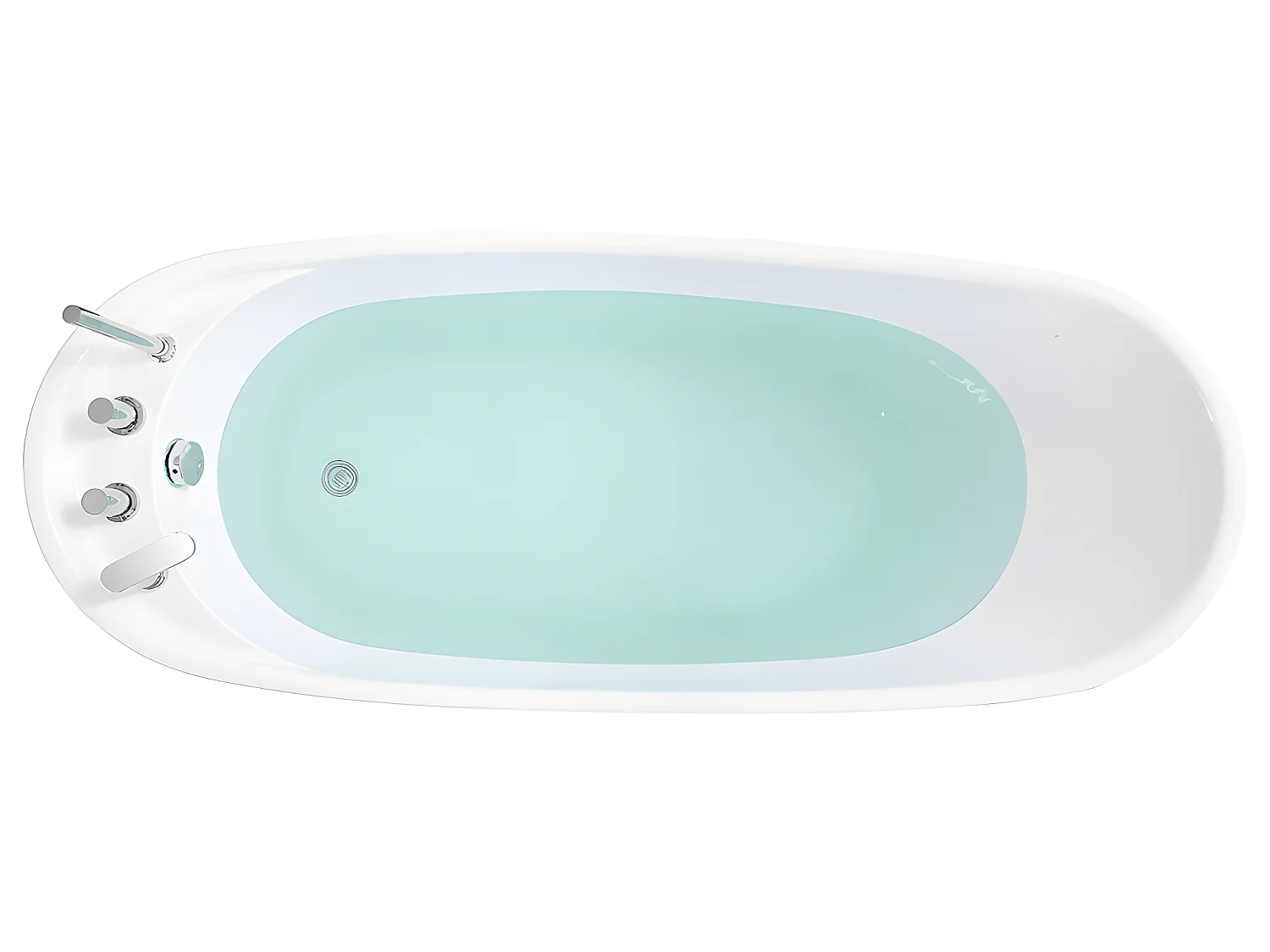 Vrijstaande badkuip NATALIA - eenpersoons - 282L - 170x75x73cm - Zwart