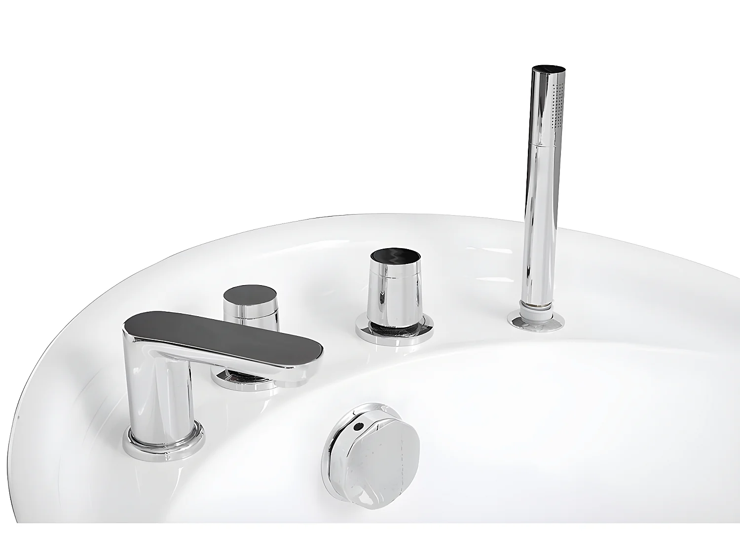 Frittstående badekar NATALIA med armatur - 282L - 170*75*73cm - svart