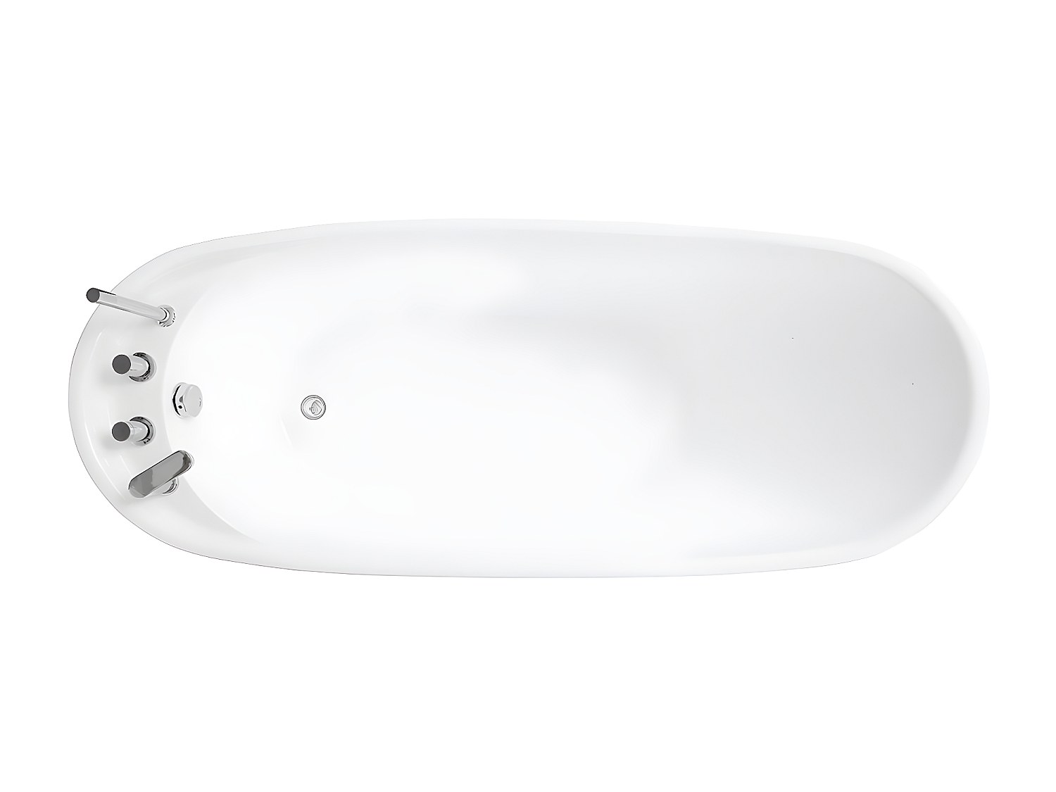 Freistehende Badewanne - 170 x 75 x 73 cm - 282 L - Schwarz - NATALIA günstig online kaufen