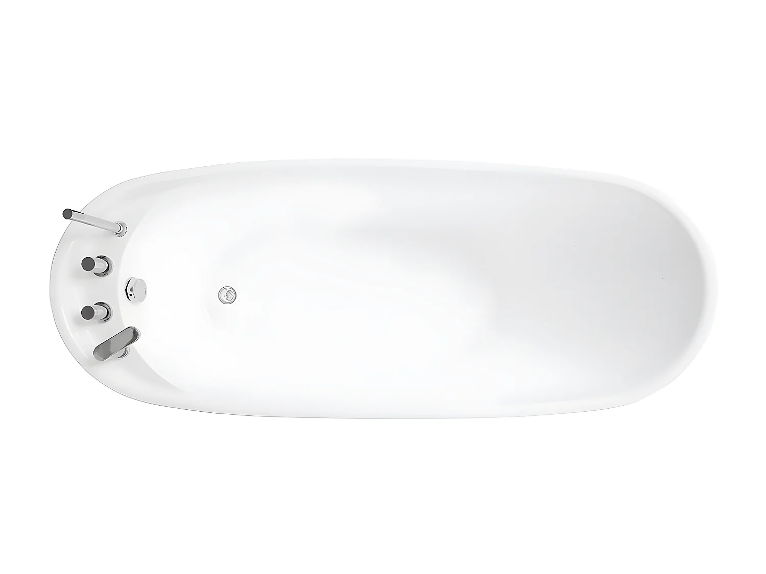 Frittstående badekar NATALIA med armatur - 282L - 170*75*73cm - svart