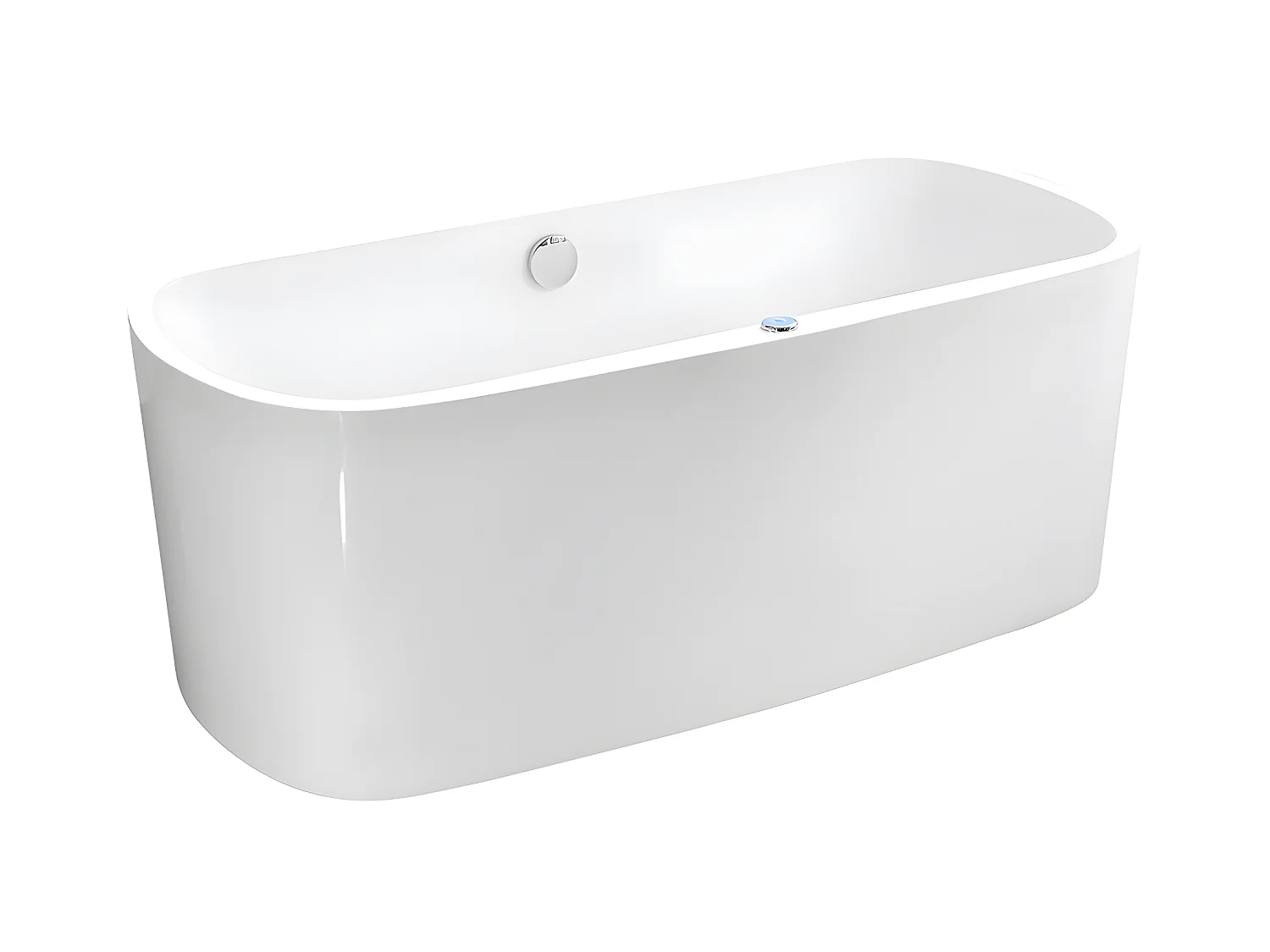 Wanna z hydromasażem z diodami LED SIRGAO - 1-osobowa - 155L - 75x150cm - Biała