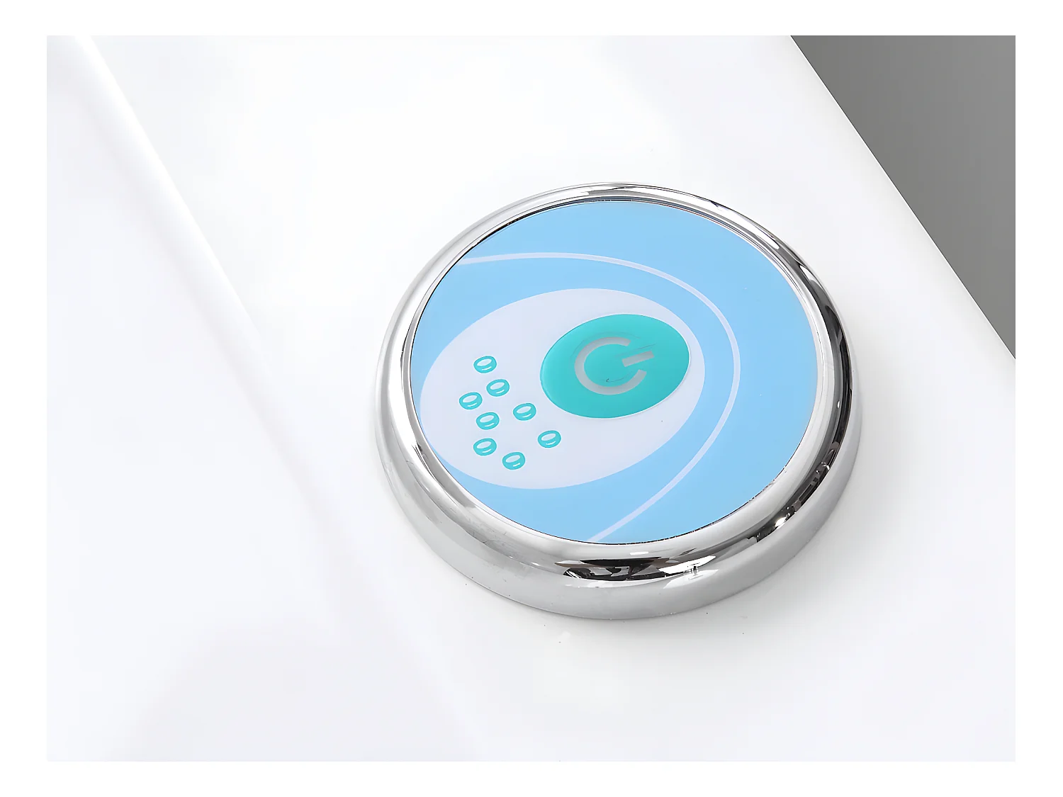 Wanna z hydromasażem z diodami LED SIRGAO - 1-osobowa - 155L - 75x150cm - Biała