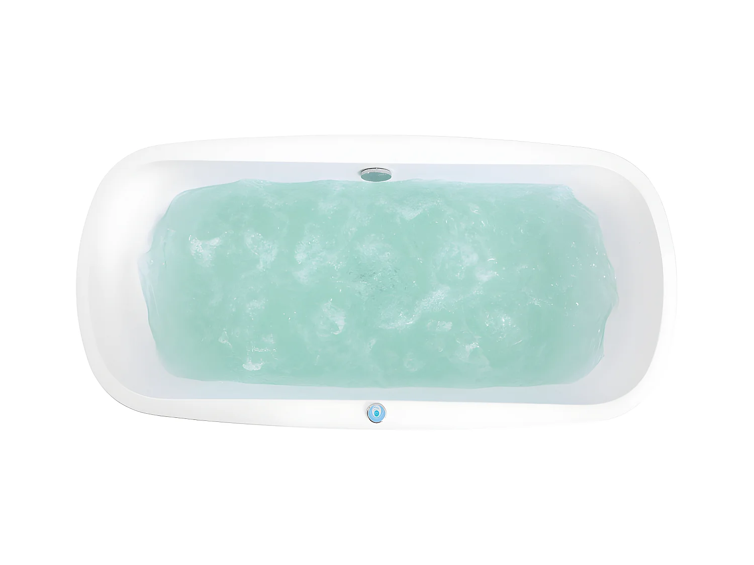 Wanna z hydromasażem z diodami LED SIRGAO - 1-osobowa - 155L - 75x150cm - Biała