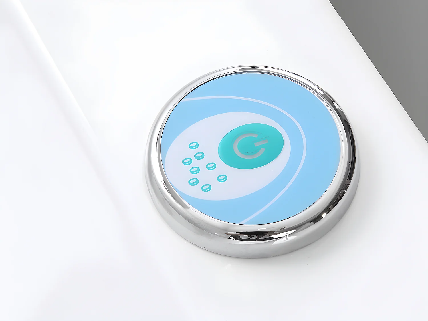 Wanna z hydromasażem z diodami LED SIRGAO - 1-osobowa - 155L - 75x150cm - Biała