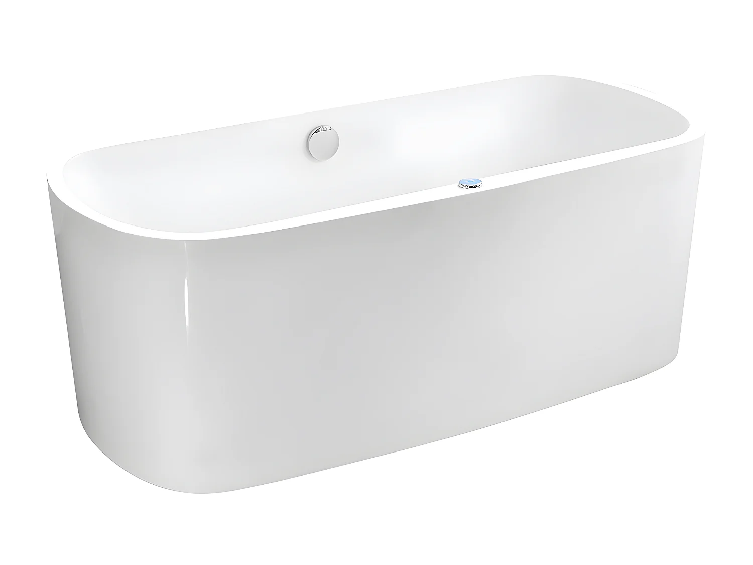 Baignoire balnéo à leds SIRGAO - 1 place - 155L - 150*75 cm - Blanche