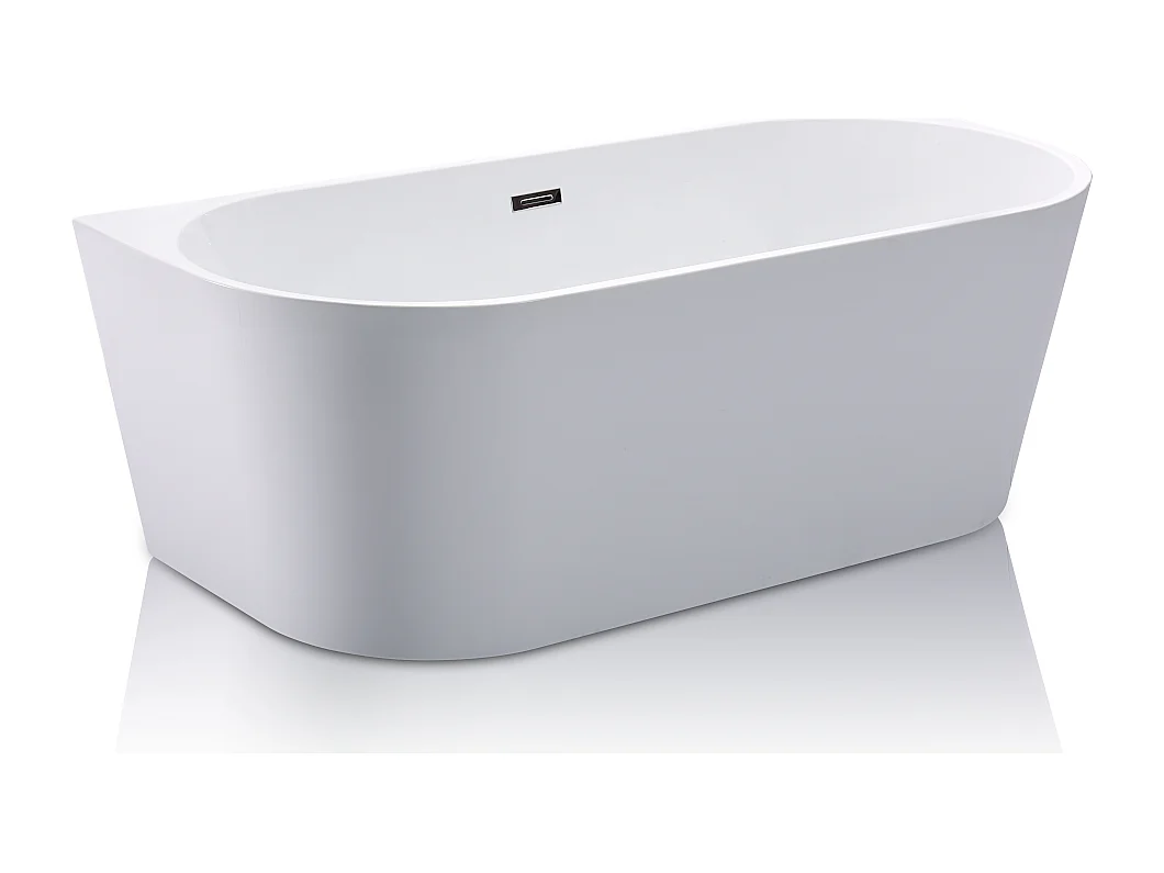 Vasca da bagno semi freestanding 245 litri 170 x 75 x 58 cm Acrilico Bianco - DIVINA