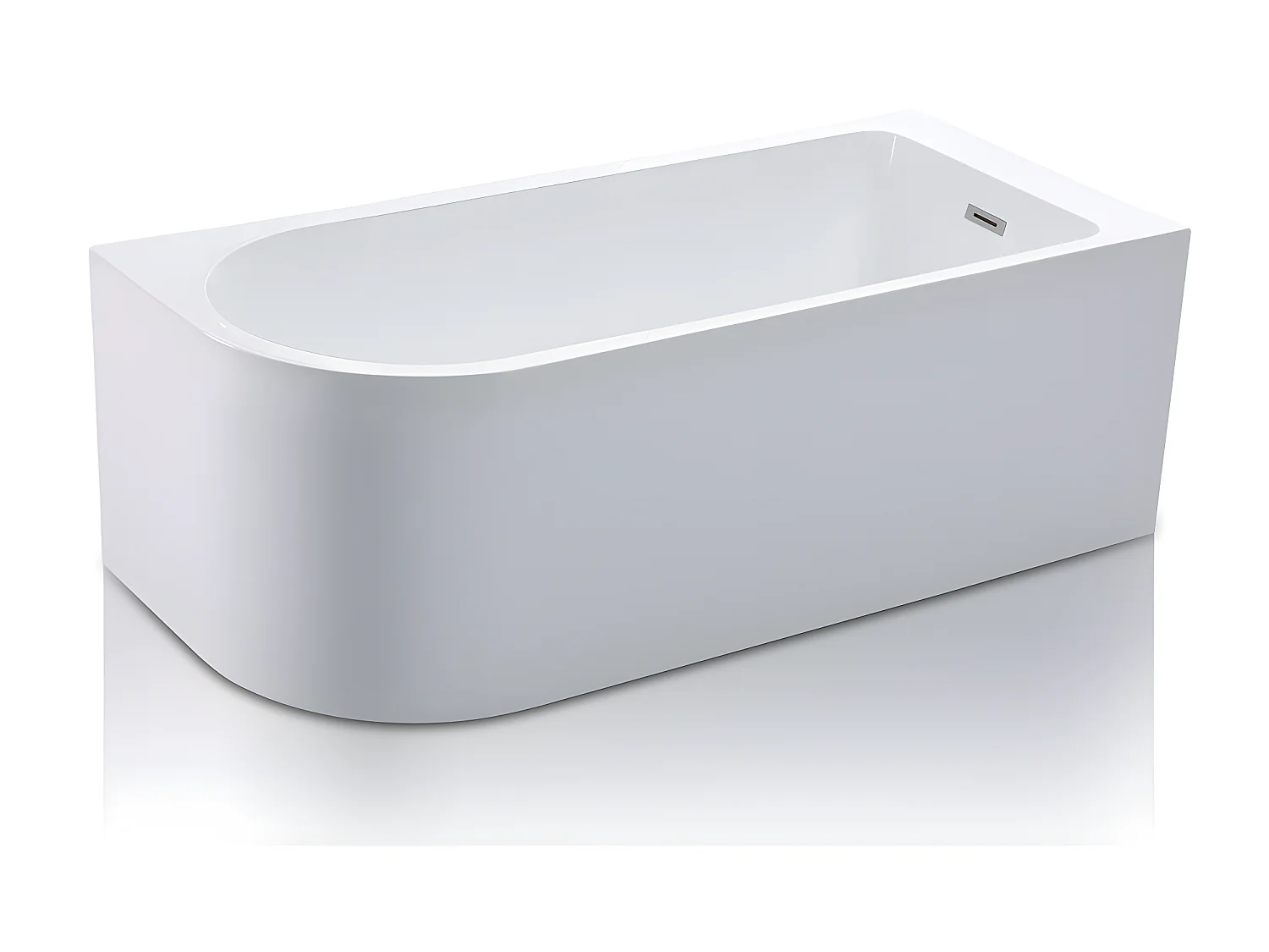 Vasca angolare 240 litri 170 x 75 x 58 cm Bianco - Angolo a destra - ANIKA