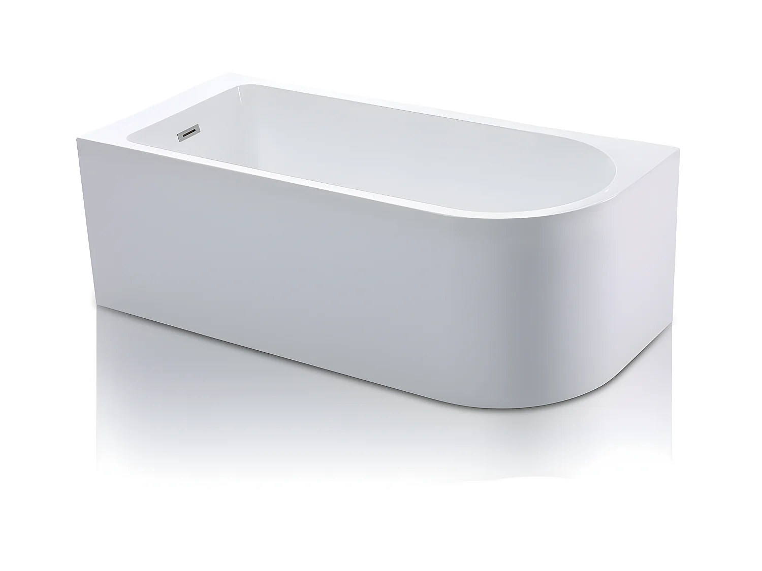 Eckbadewanne - 240L - 170 x 75 x 58 cm - Ecke Links - Weiß - ANIKA