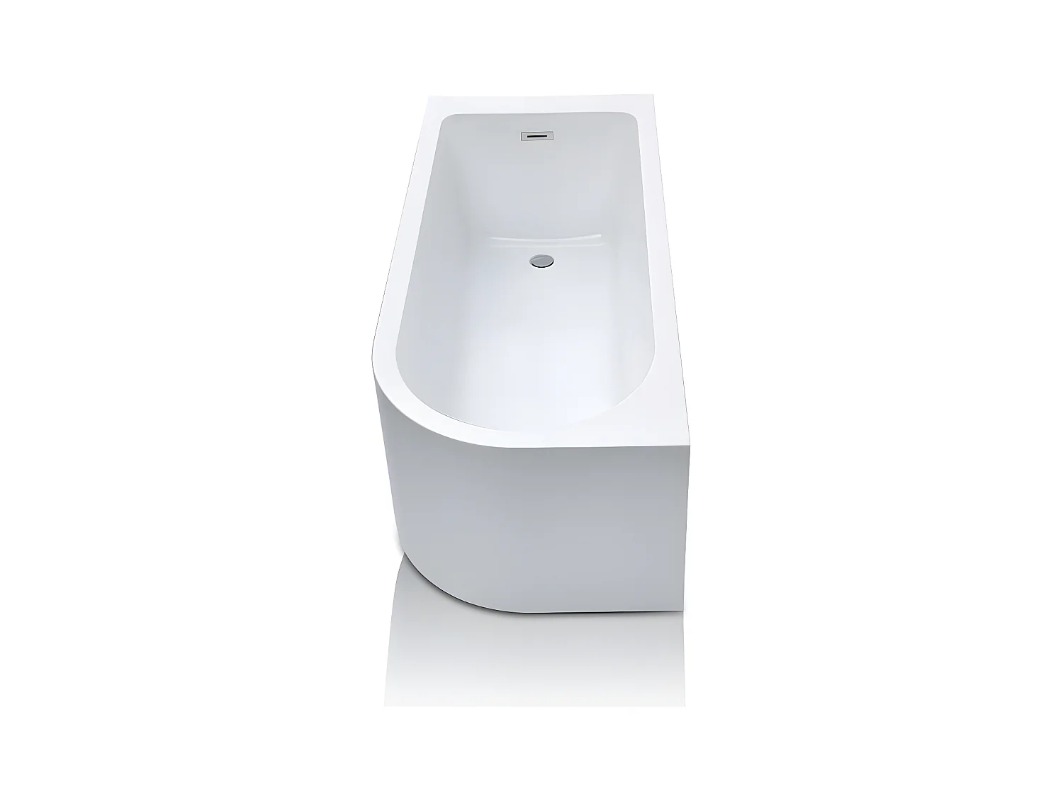 Eckbadewanne - 240L - 170 x 75 x 58 cm - Ecke Links - Weiß - ANIKA