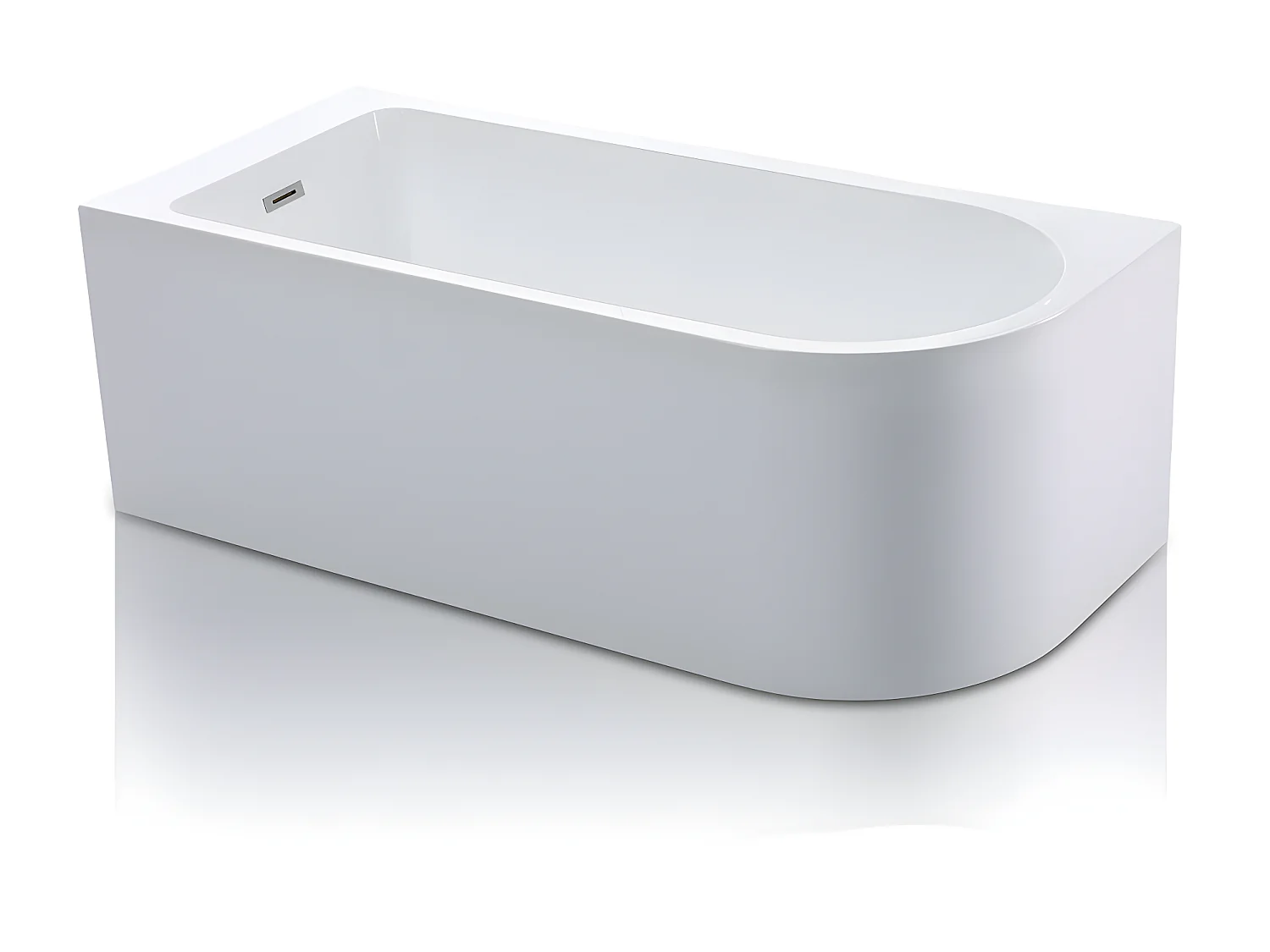 Baignoire d'angle - 240L - 170 x 75 x 58 cm - Blanche - Angle gauche - ANIKA