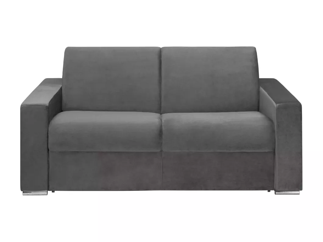 Kauf Unique Schlafsofa 2-Sitzer - Liegefläche: 120 cm - Matratzenhöhe: 14 cm - Samt - Anthrazit - CALITO