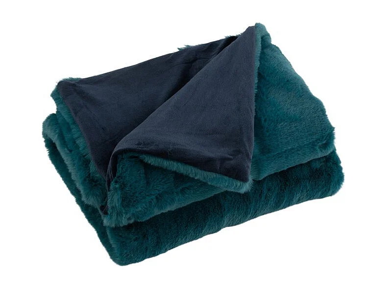 Plaid Imitation Fourrure "Cutie II" 130x180cm Bleu