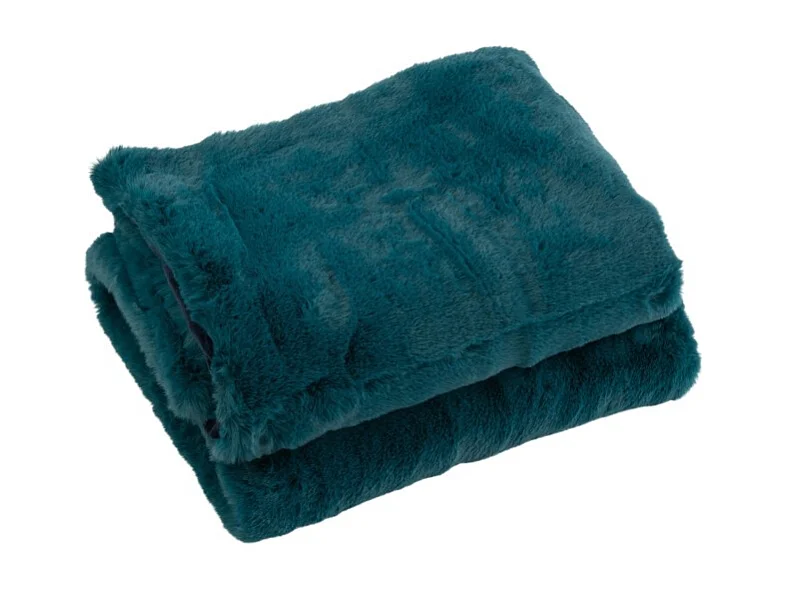 Plaid Imitation Fourrure "Cutie II" 130x180cm Bleu