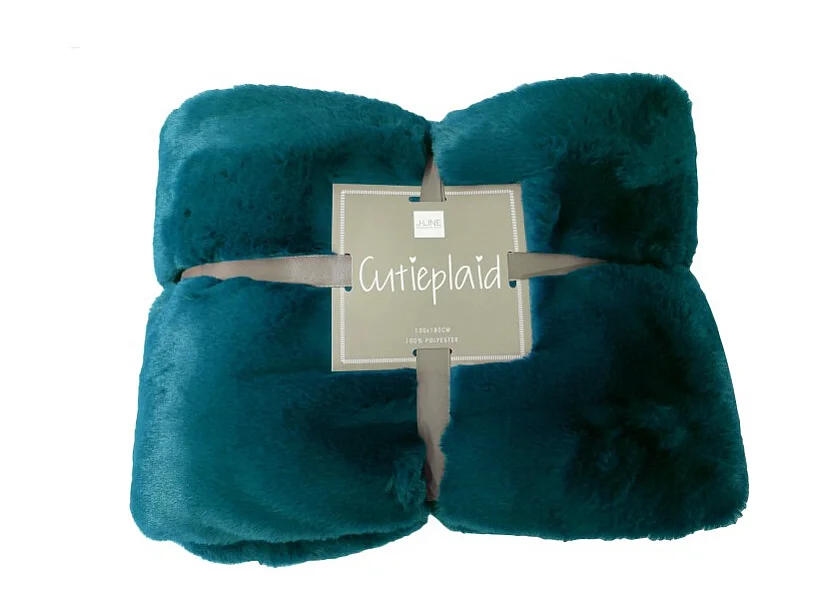 Plaid Imitation Fourrure "Cutie II" 130x180cm Bleu