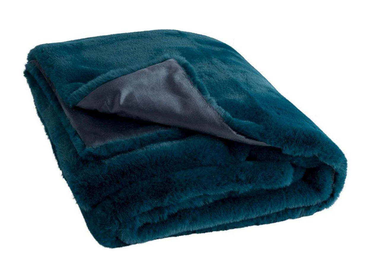 Manta de poliéster petróleo 180x130 cm