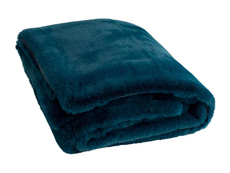 Plaid Imitation Fourrure "Cutie II" 130x180cm Bleu