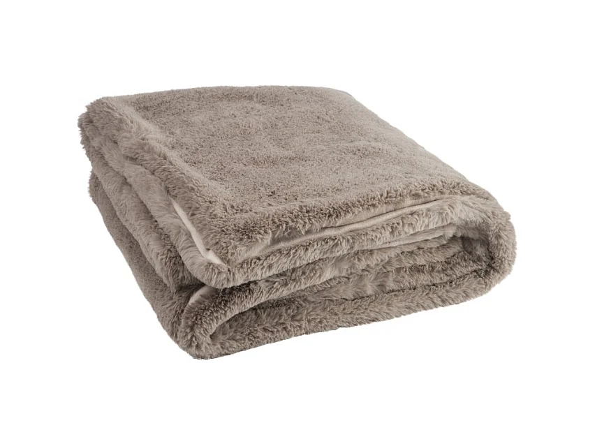 Plaid Imitation Fourrure "Cutie" 130x180cm Gris