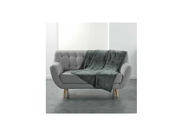 Plaid polaire - Flanou - 125 x 150 cm - Gris