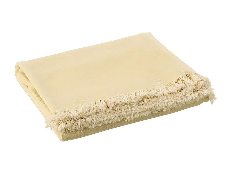 Plaid Déco en Coton "Irrégulier" 130x170cm Jaune