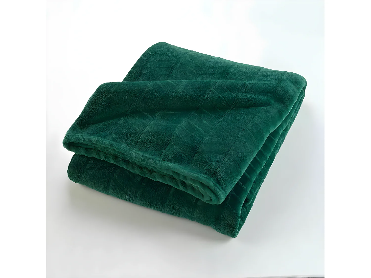 Plaid Flanelle Uni "Arya" 180x220cm Vert