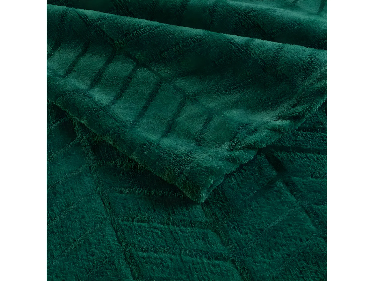 Plaid Flanelle Uni "Arya" 180x220cm Vert