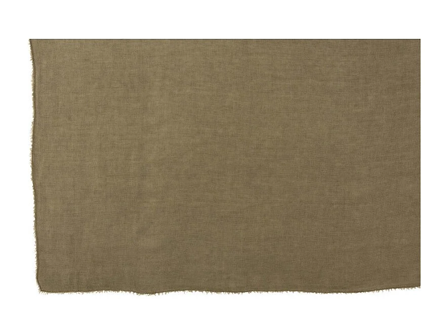 Plaid Déco Uni "Bord Court" 150x200cm Vert Olive