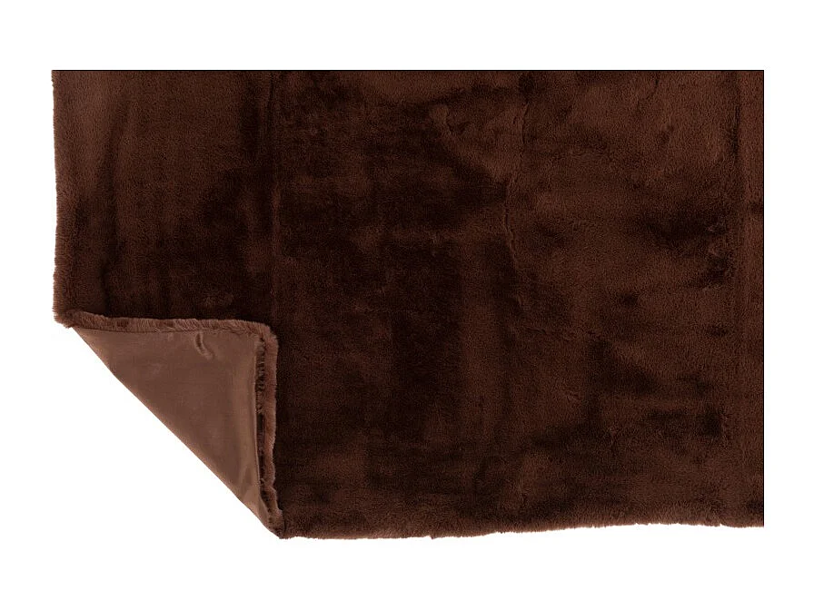 Manta de poliéster marrón 180x130 cm