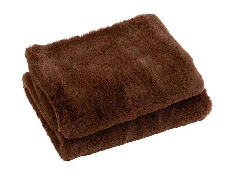 Manta de poliéster marrón 180x130 cm