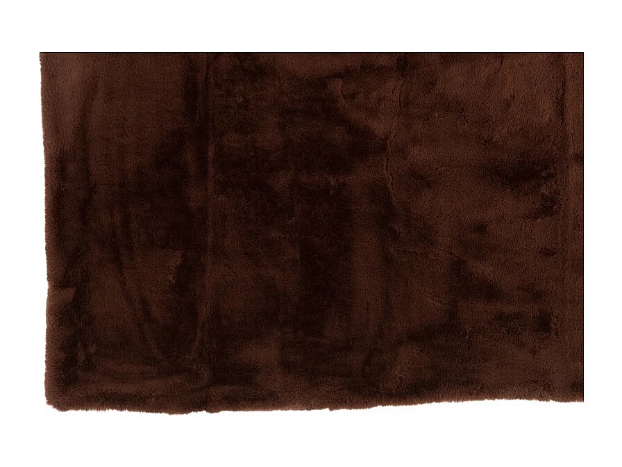 Manta de poliéster marrón 180x130 cm