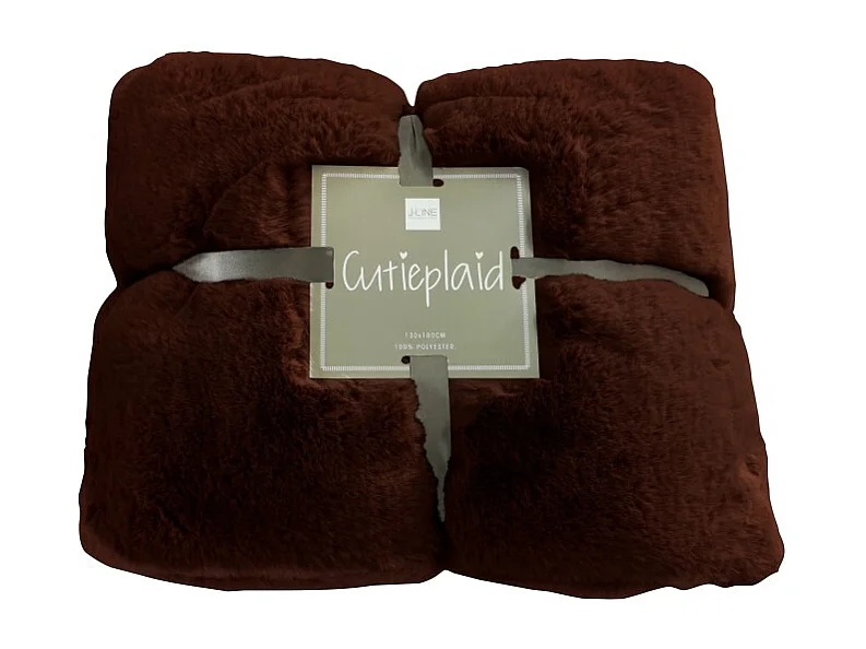 Manta de poliéster marrón 180x130 cm