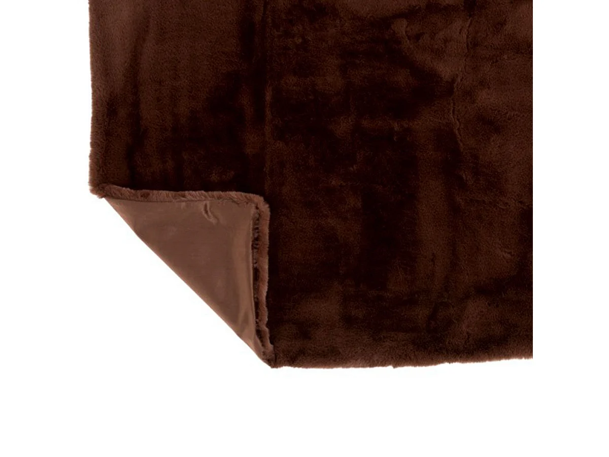 Plaid Imitation Fourrure "Cutie" 130x180cm Marron