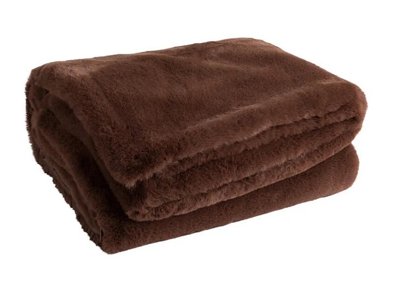 Plaid Imitation Fourrure "Cutie" 130x180cm Marron