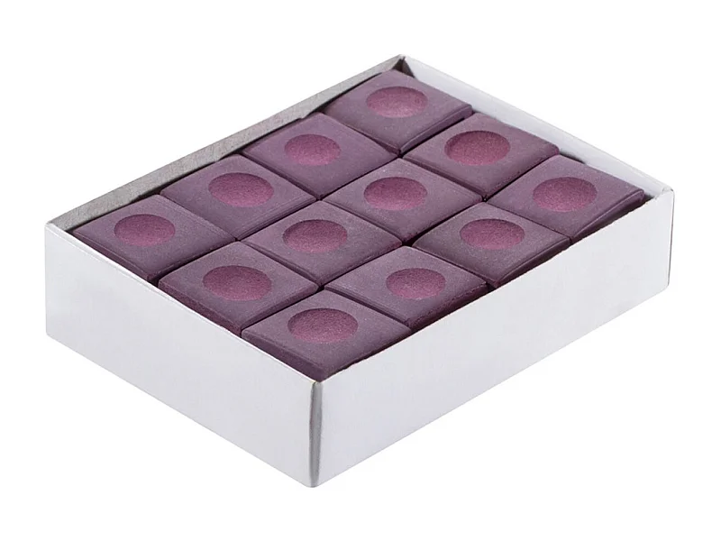 Lot de 12 Craies pour Billard 2cm Prune