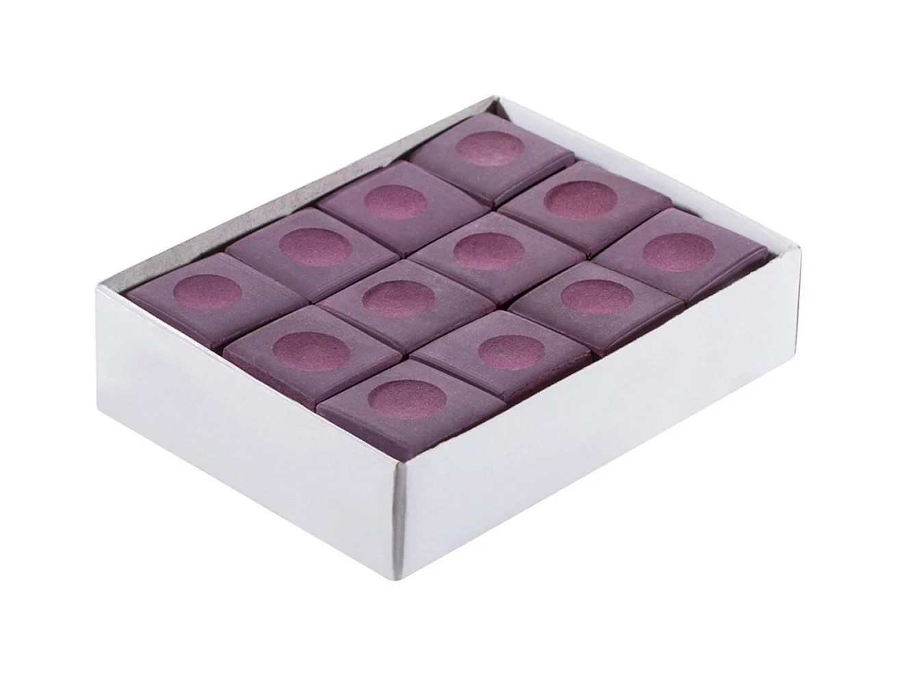 Lot de 12 Craies pour Billard 2cm Prune