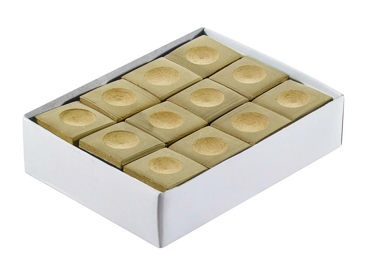 Lot de 12 Craies pour Billard 2cm Camel