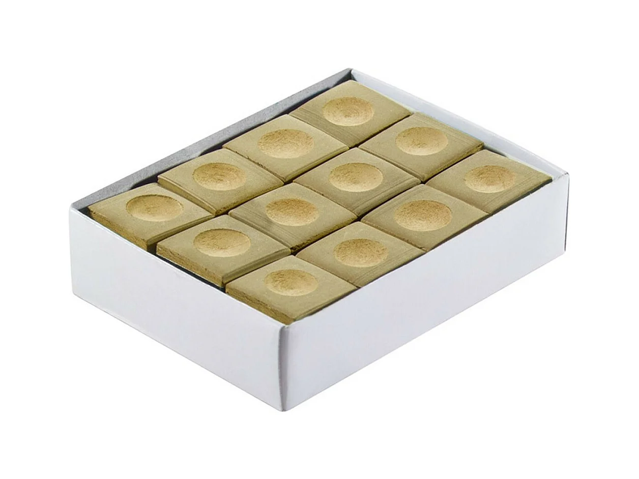 Lot de 12 Craies pour Billard 2cm Camel