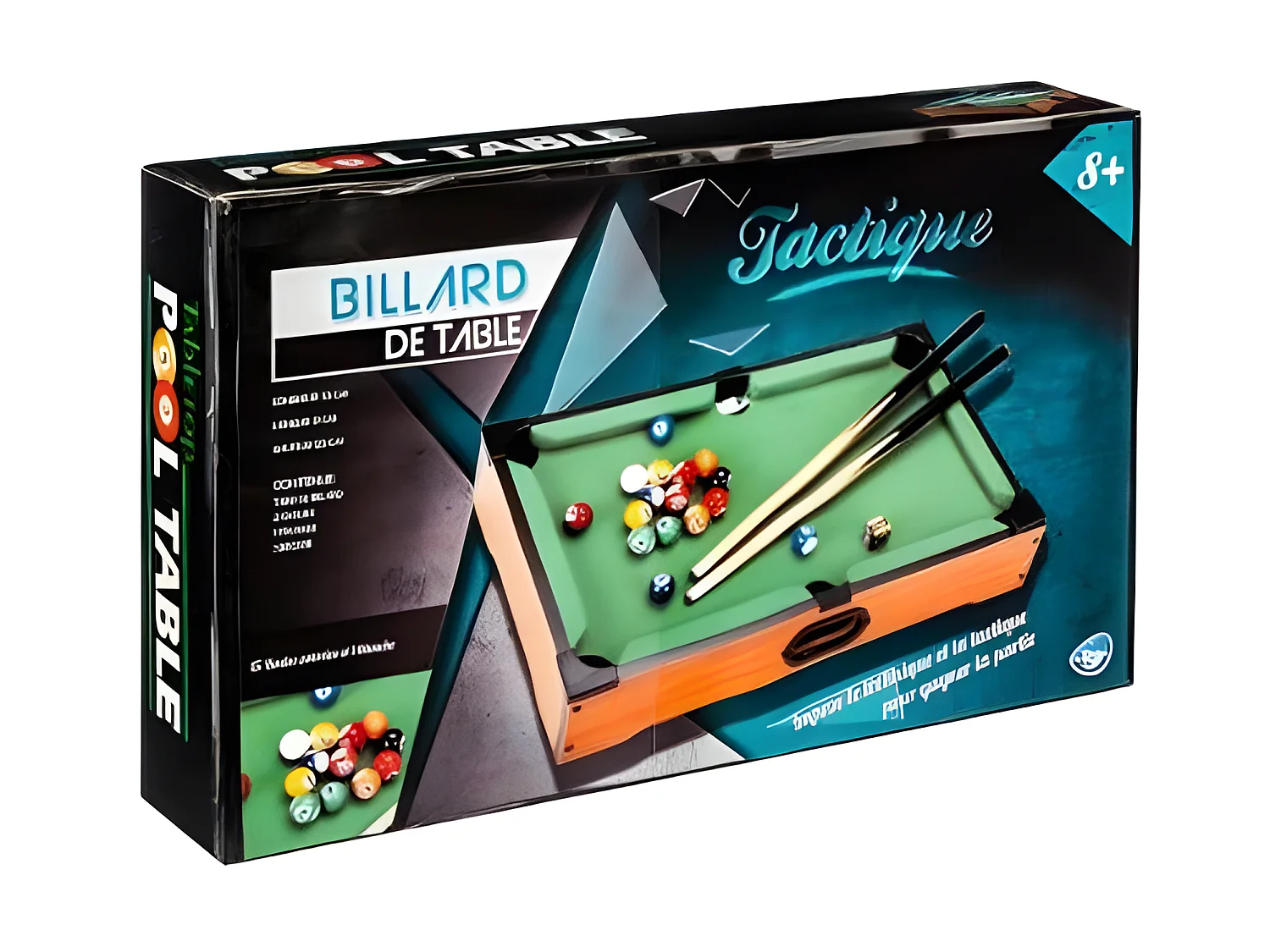 Mini Billard de Table "Tactique" 51cm Naturel