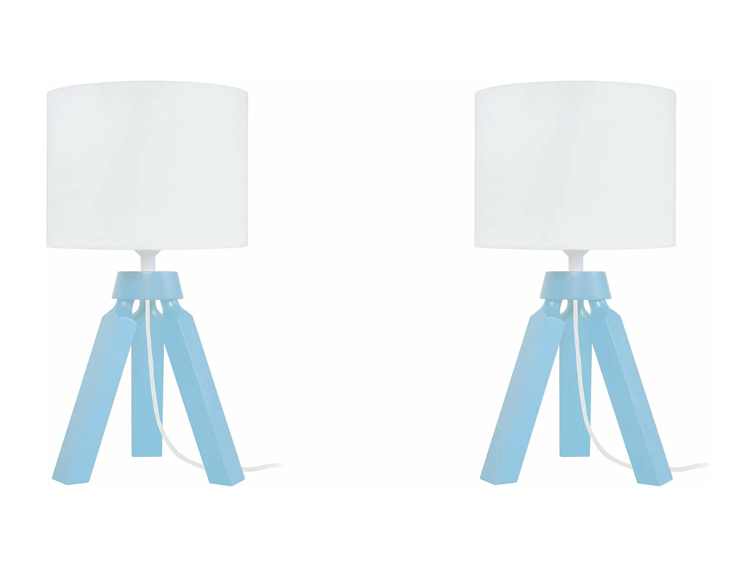 Abajur TOSEL BOIS MARNIE tecido coluna pequena cru D18 x  H26,5  cm