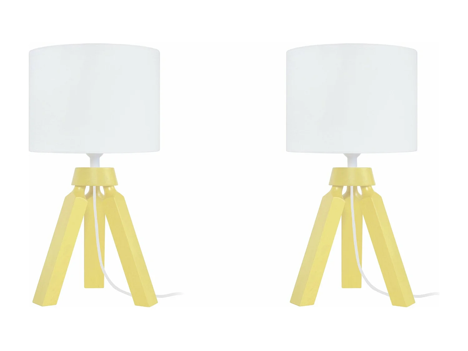 Abajur TOSEL LAMPE BOIS tecido globo cru D18 x  H26,5  cm