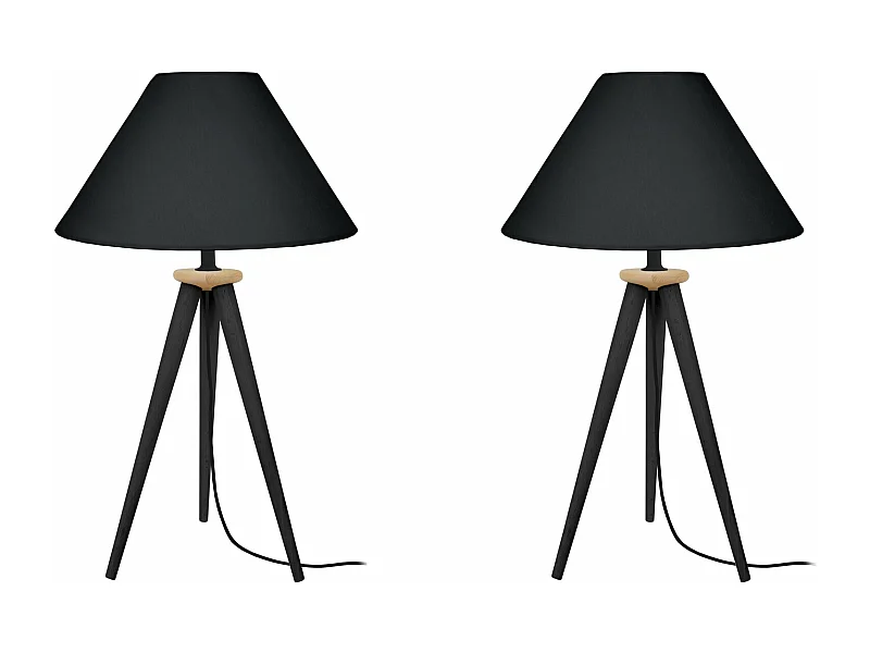 Candeeiro de mesa TOSEL HOD B LT2 tecido coluna cone D30 x  H56  cm