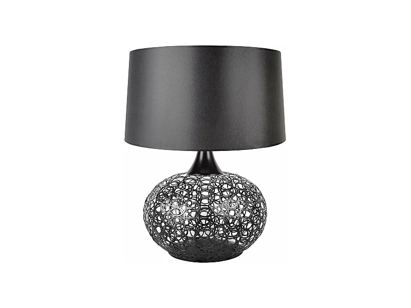 Lampe a poser globe métal  noir 70 cm.