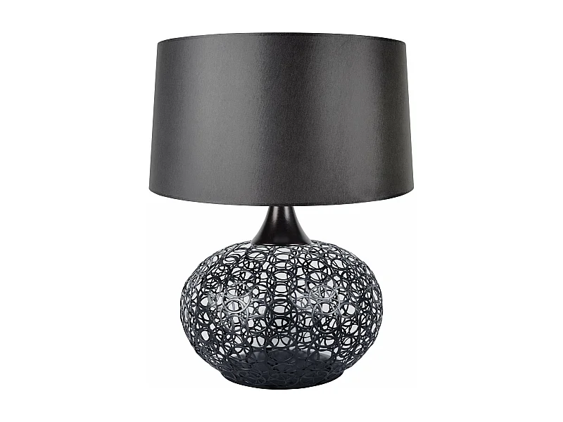 Lampe a poser globe métal  anthracite 70 cm.